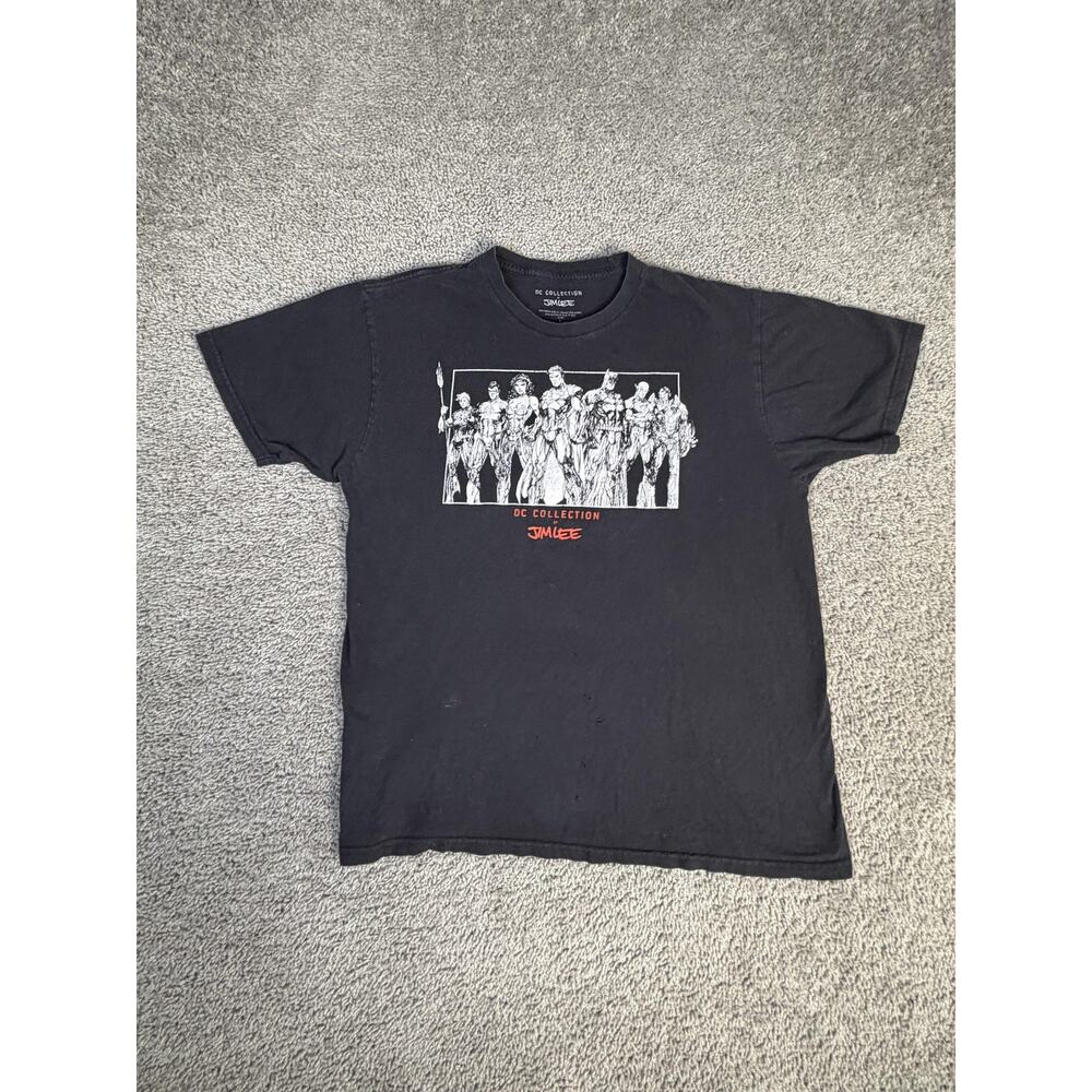 DC Collection By Jim Lee Shirt Mens L Black Justice League Graphic Crew Neck